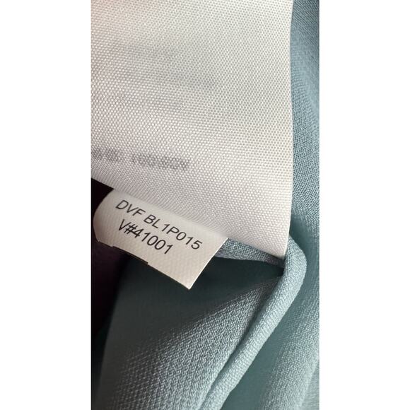 Diane Von Furstenberg Miranda Wrap Cropped Blouse Ruffle Sleeve Size 2 NEW $338 - Picture 10 of 11